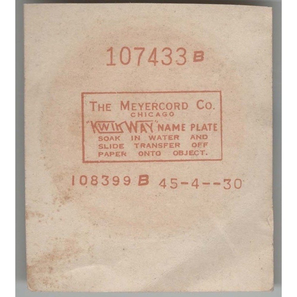 Vintage Sky Climbers Water Slide Decal Meyercord Co Chicago Female Pilot VG - Picture 2 of 2